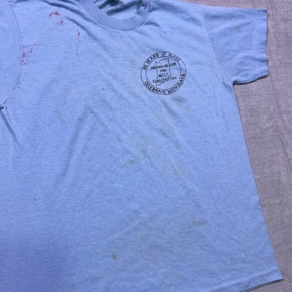 1983 NCCC Corvette Convention Indiana‎ Mens Light Blue T Shirt Large - Picture 7 of 14